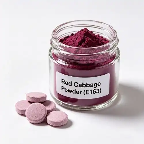 What is red cabbage powder E163 used for